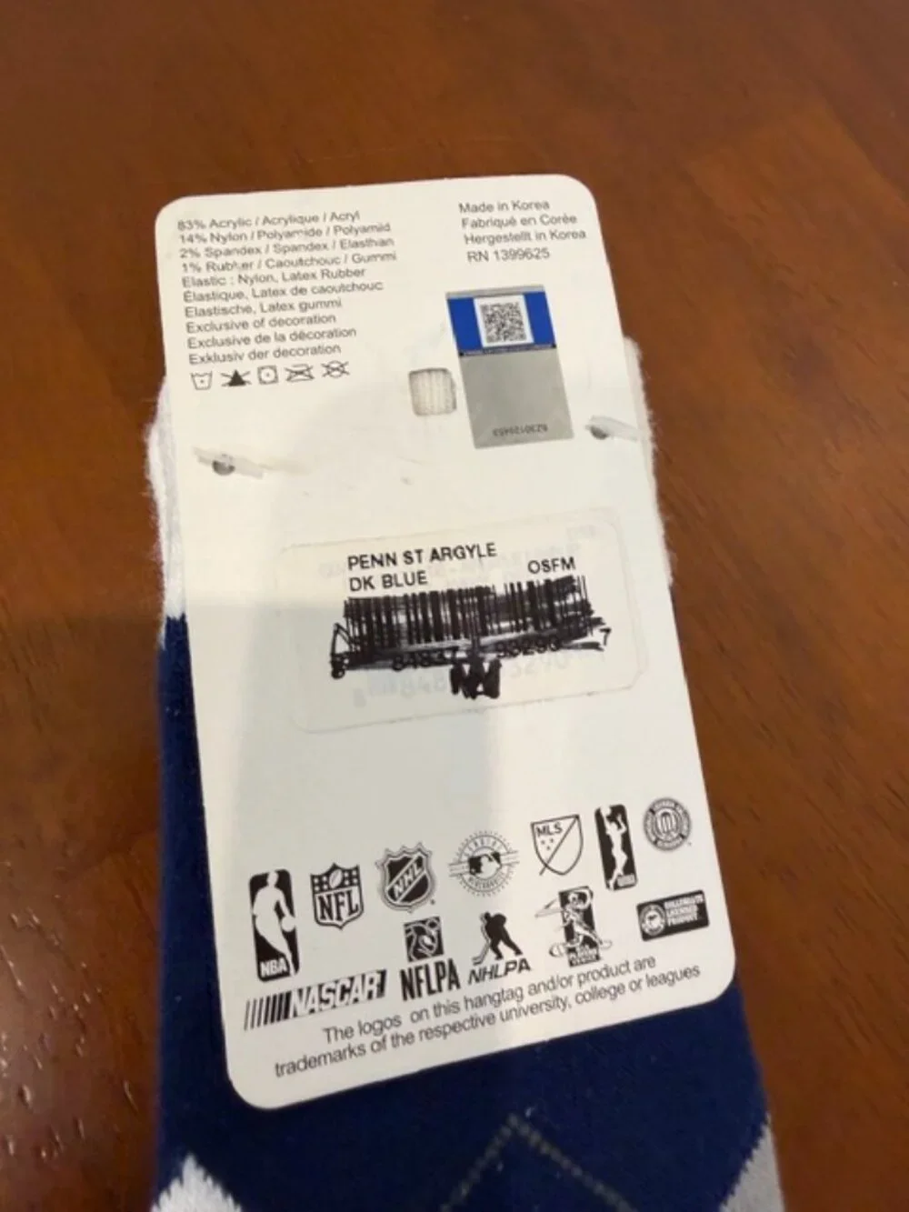 Penn State Adult Socks NWT.
